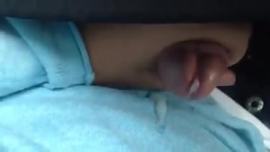 Young teen jerking with mum and dad in the car