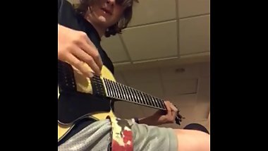 Plucking her G string Â 