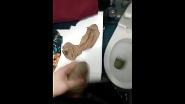 Cum in friends mum nylon sock