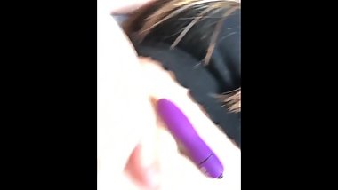 Teen uses vibrator and has some fun
