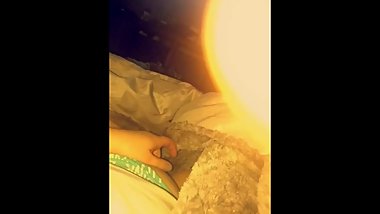 Young teen caught playing with herself.