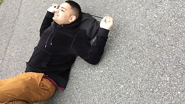 I feel Horny and Lie down on the road