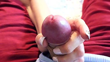 Young Teenager Big Cock Point of View Amateur Handjob Cumshot POV Close Up