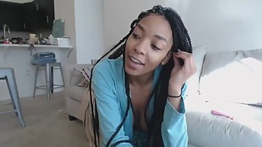 sexy black girl cumshow