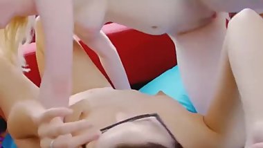 Young Lesbian study time fun