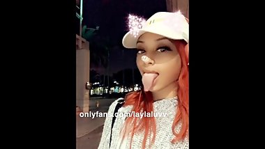 Red Head IG Model with super long tongue