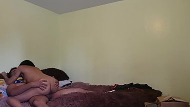 neighbors cheating sister cums over for creampie