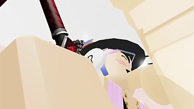 Roblox slut gives Blowjob