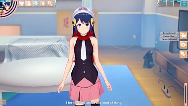 DAWN LOST A POKEMON BATTLE TO ASH KETCHUM AND COMES OVER (Koikatu)