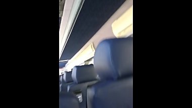 Teen babe rides dick on public bus