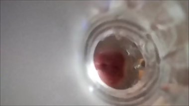 Handjob and playing with toy - internal view cumshot