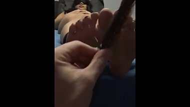 Asian feet gentle tickle
