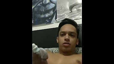 Little slave cleaning his dirty dick